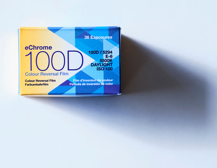 TPP eChrome 100D 35mm film box
