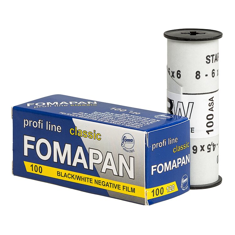 Fomapan 100 120 film box